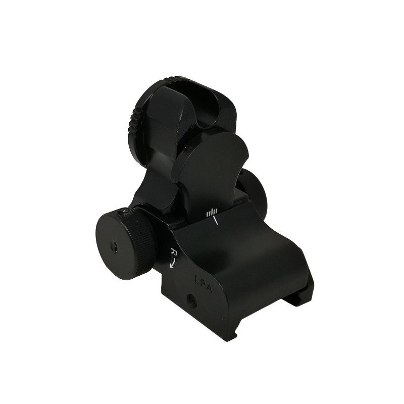 Folding adjustable sights for Picatinny base | with fiber optics