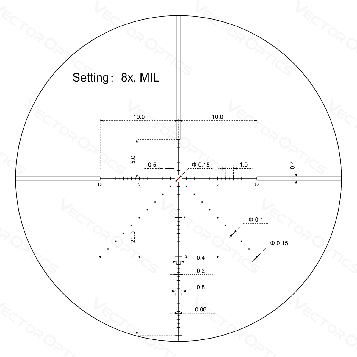 Vector Optics Veyron 2-8x32IR lunette de visée compacte pour carabine