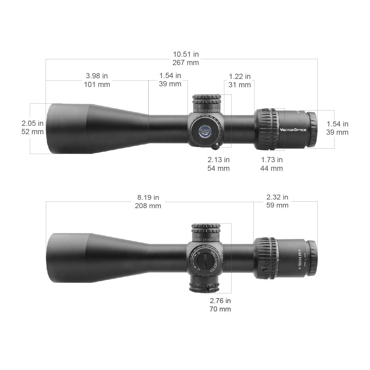 Vector Optics Veyron 4-16x44 FFP lunette de visée Vector Optics