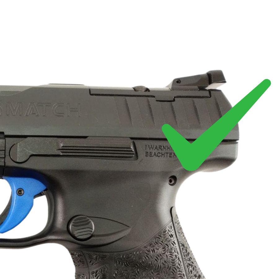 Walther Q4 SF OR & Q5 Match SF Optics Ready Aussparung