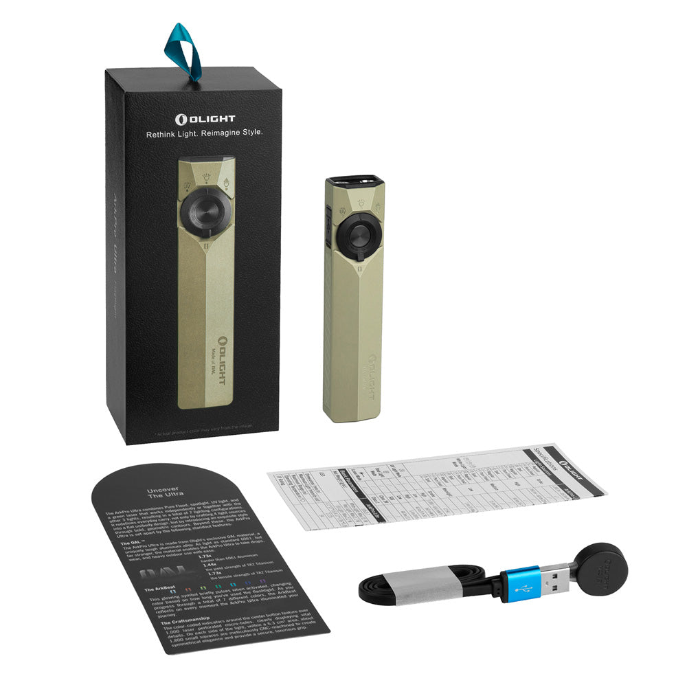 Olight ArkPro Ultra | flaach 4-an-1 EDC Täscheluucht | 1.700 lm - Olive Green