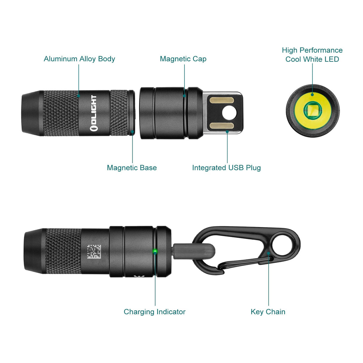 Olight imini 2 | mini noopluedbar Schlësselrank Täscheluucht | 50 lm