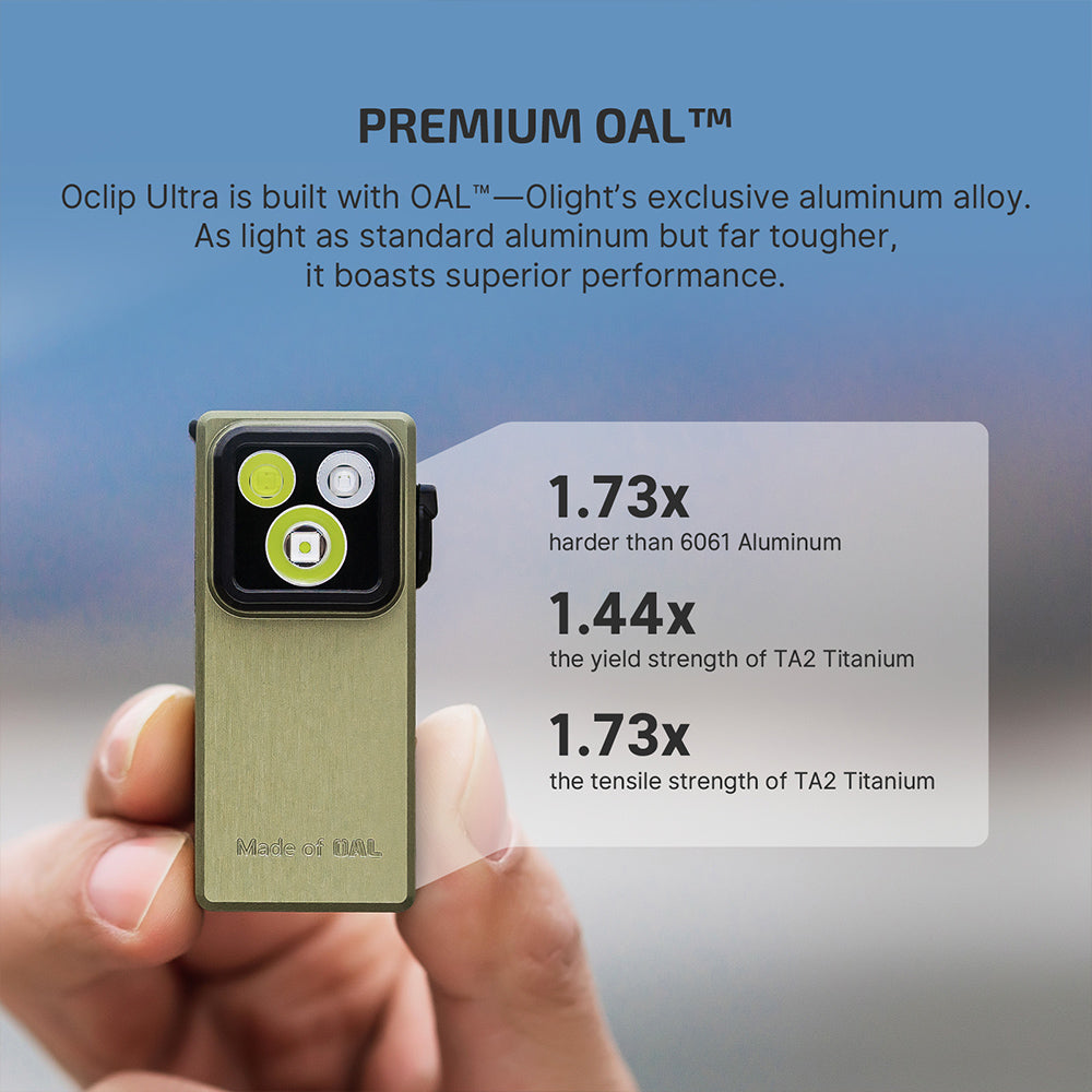 Olight Oclip Ultra | 3-an-1 Clip-on EDC Luucht | 530 lm - Olive Green
