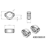 1 Zoll Montageringe für Zielfernrohre [25,4mm] | kurze Picatinny QD Ergo-Basis 