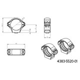 30 mm anneaux de lunette | base Ergo QD Picatinny en deux parties 