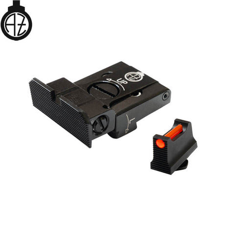 Organes de visée réglables pour Glock [G17, G19, G26 & other] avec fibre optique | type A