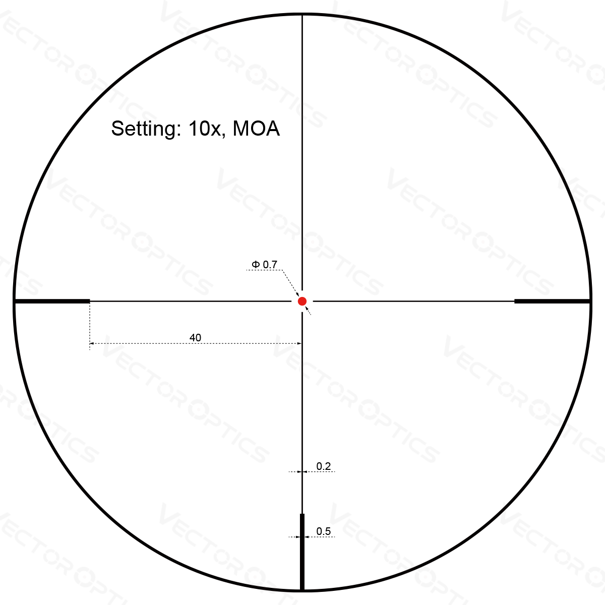 Vector Optics Forester 2-10x40SFP Gewierfersicht 