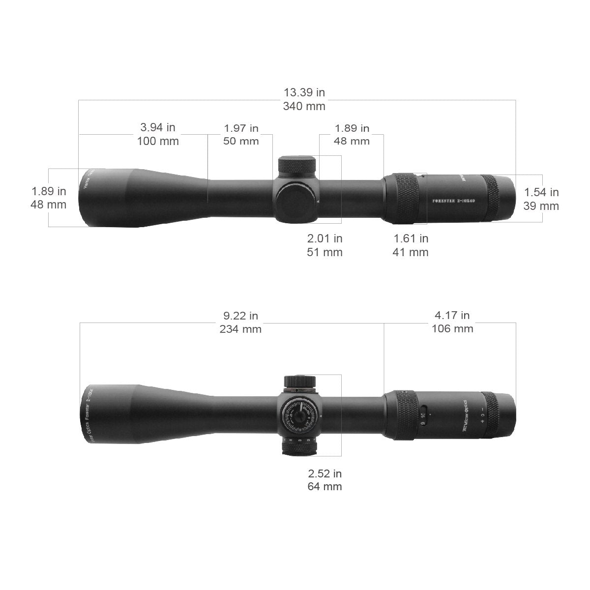 Vector Optics Forester 2-10x40SFP Gewierfersicht 