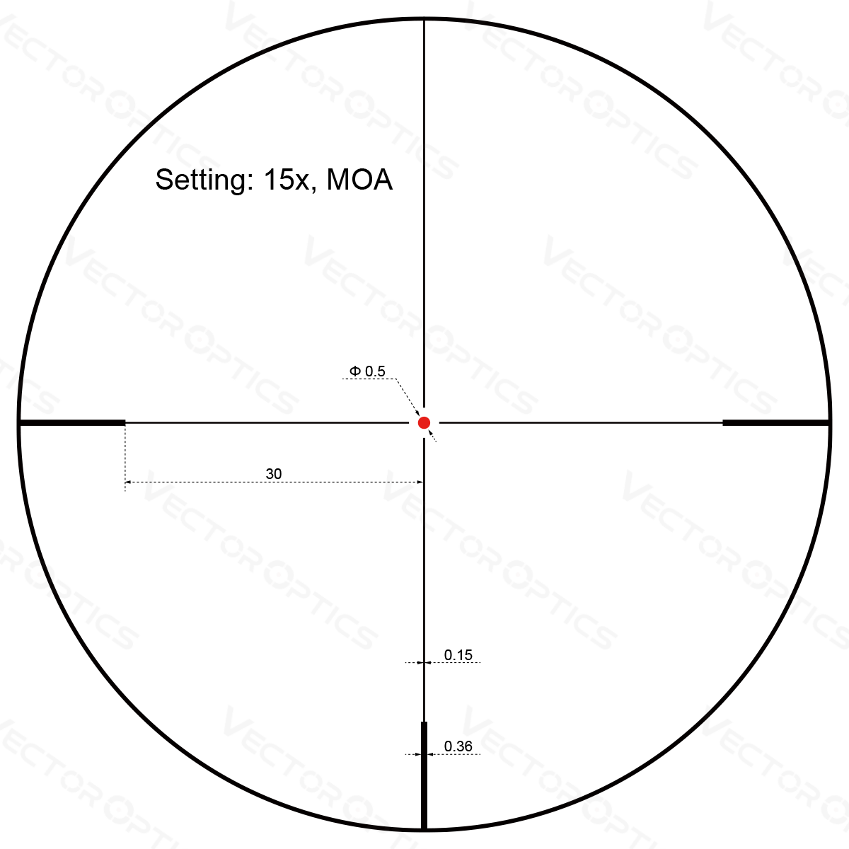 Vector Optics Forester 3-15x50SFP Gewierziilscheif 