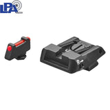 Verstellbar Eisenviséierer fir Glock [G17 G19 G26 & other] | mat Faseroptik