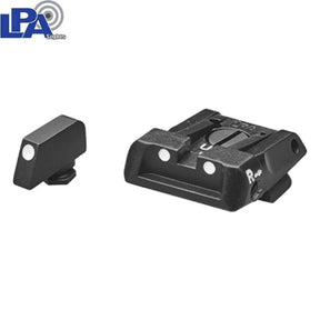 Einstellbare Visierung für Glock [G17 G19 G26 & other] | mit weißen Punkten