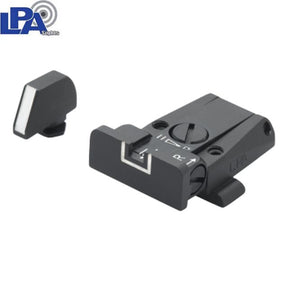 Verstellbare Visierung for Glock [G17 G19 G26 & other] | with white lines