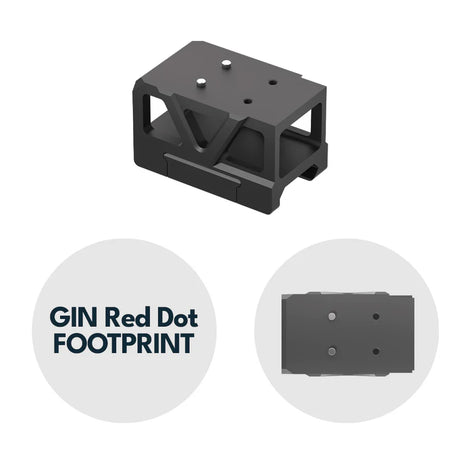 Picatinny Routpunktmontage mat Raiser [32 mm] | C-More RTS Foussofdrock