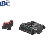 Verstellbar Eisenviséierer fir Glock [G17 G19 G26 & other] | mat Fiberoptik