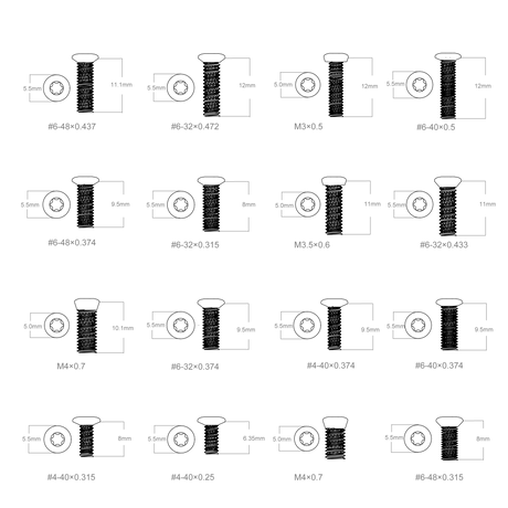 Satz Schrauben Vector Optics
