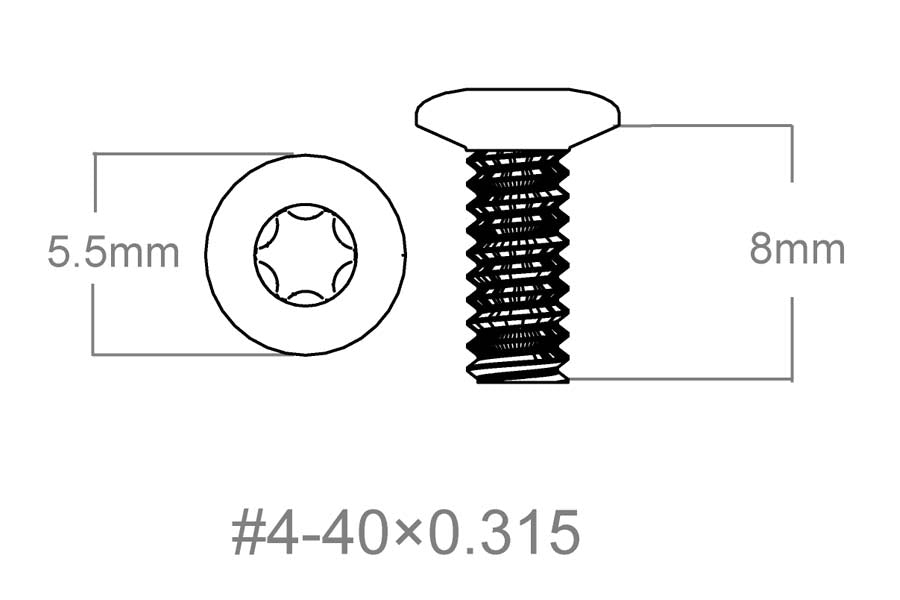 Set vu Schrauwen 3 Stéck | 4-40x0.315" [T10] 