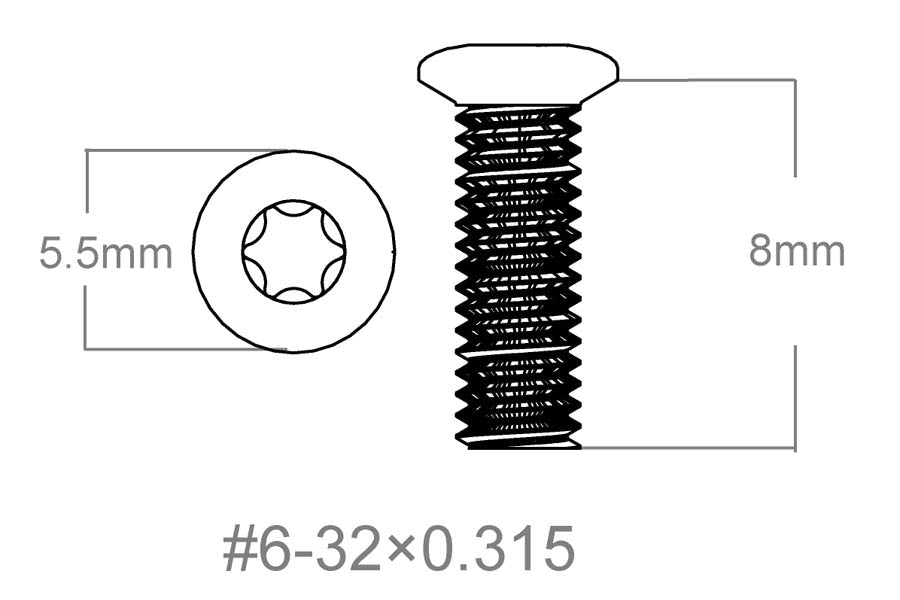 Set vu Schrauwen 3 Stéck | 6-32x0.315" [T10] 