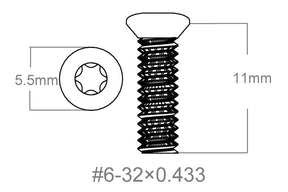 Set vu Schrauwen 3pcs | 6-32x0.433’’ [T10]