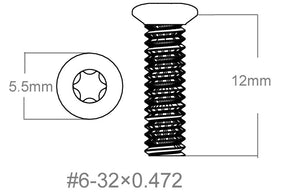 Set vu Schrauwen 3pcs | 6-32x0.472’’ [T10]