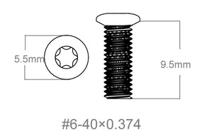 Satz Schrauben 3 Stk. | 6-40x0.374’’ [T10]