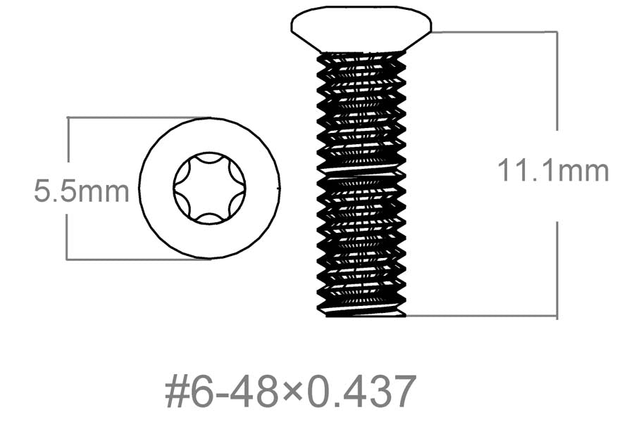 Ensemble de vis 3 pièces | 6-48x0,437" [T10] 