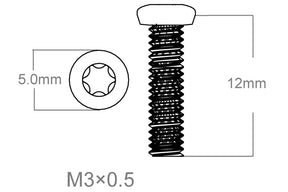 Jeu de vis 3pcs | M3x0.5 [T10]