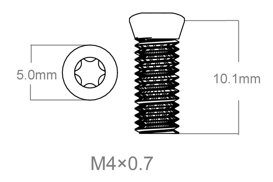 Set vu Schrauwen 3 Stéck | M4x0.7 [T10] 