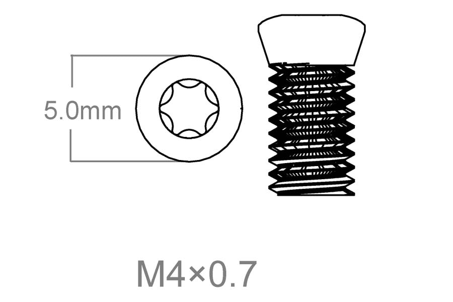 Satz Schrauben 3 Stk | M4x0.7 [T10] 8 mm 