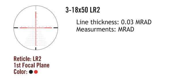 Sightmark Presidio 3-18x50 LR2 FFP Gewierzielfernrohr 