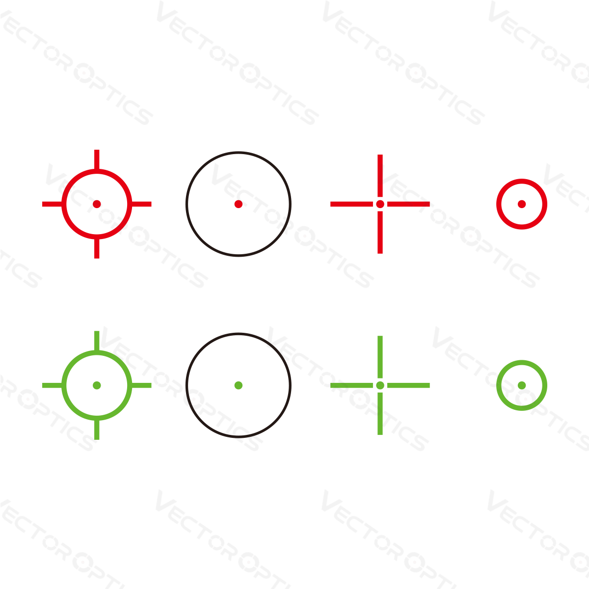 Vector Optics Omega 23x33 Véier Retikel Reflex Viséier rout Punkt 