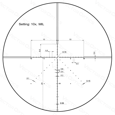 Vector Optics Veyron 10x44 SFP kompaktes Zielfernrohr