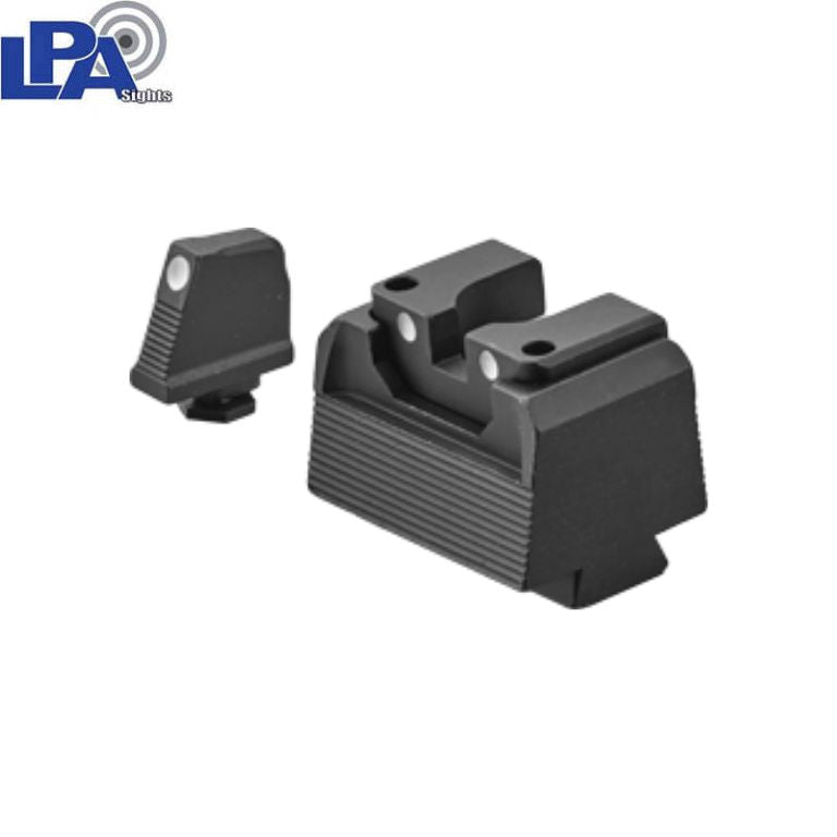 Walther PDP Optics Ready semi-verstellbare Visierset | mat wäisse Punkten 