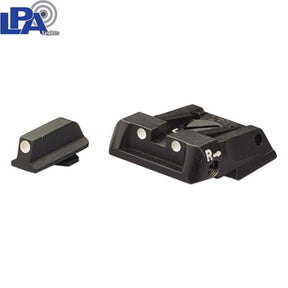 Walther Q4 SF OR & Q5 Match SF verstellbar Eisenviséierer | mat wäisse Punkten