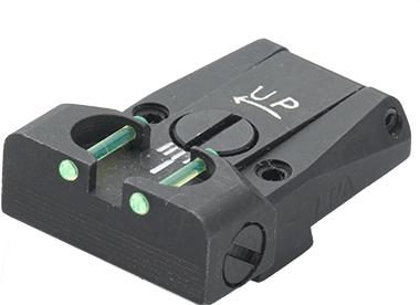 Walther Q5 Match SF, Q4 SF OR vollständig einstellbares Visier hinten | mit Glasfaseroptik 