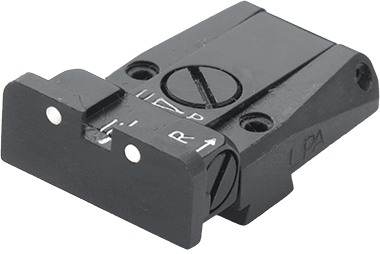 Walther Q5 Match SF, Q4 SF OR viseur arrière entièrement réglable | avec points blancs 