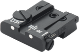 Browning Hi-Power [Sport Vigilante Mark III Practical HP40] verstellbart hënnescht Viséier | wäiss Punkten