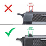 Browning Hi-Power [Vigilante Mark III Practical HP40] verstellbar Eisenviséierer | wäiss Linnen