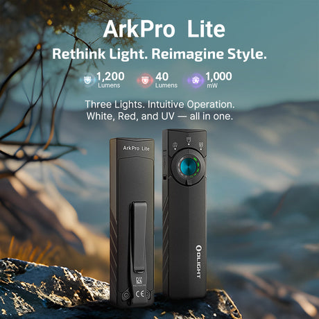 Olight ArkPro Lite | lampe EDC plate 3-en-1 | 1.200 lm