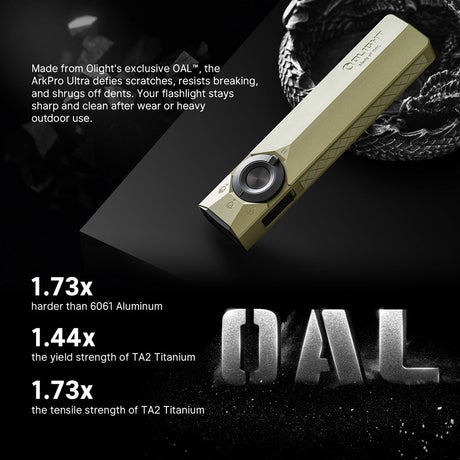 Olight ArkPro Ultra | flat lampe EDC 4-en-1 | 1.700 lm - Olive Green