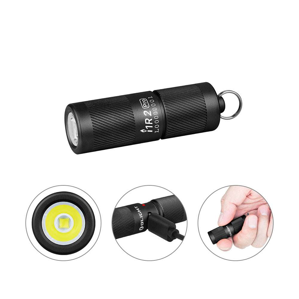 Olight i1R 2 Pro | opluedbar Schlësselkettenluucht | 180 lm - Schwaarz