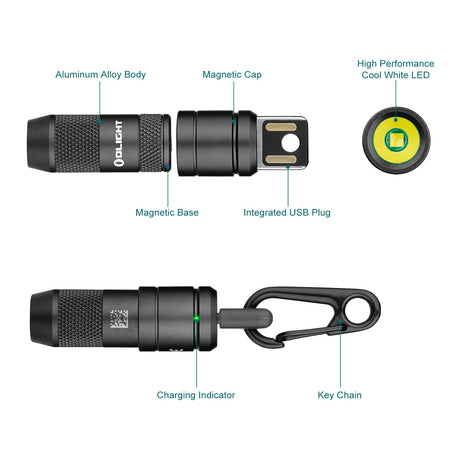 Olight imini 2 | mini noopluedbar Schlësselrank Täscheluucht | 50 lm