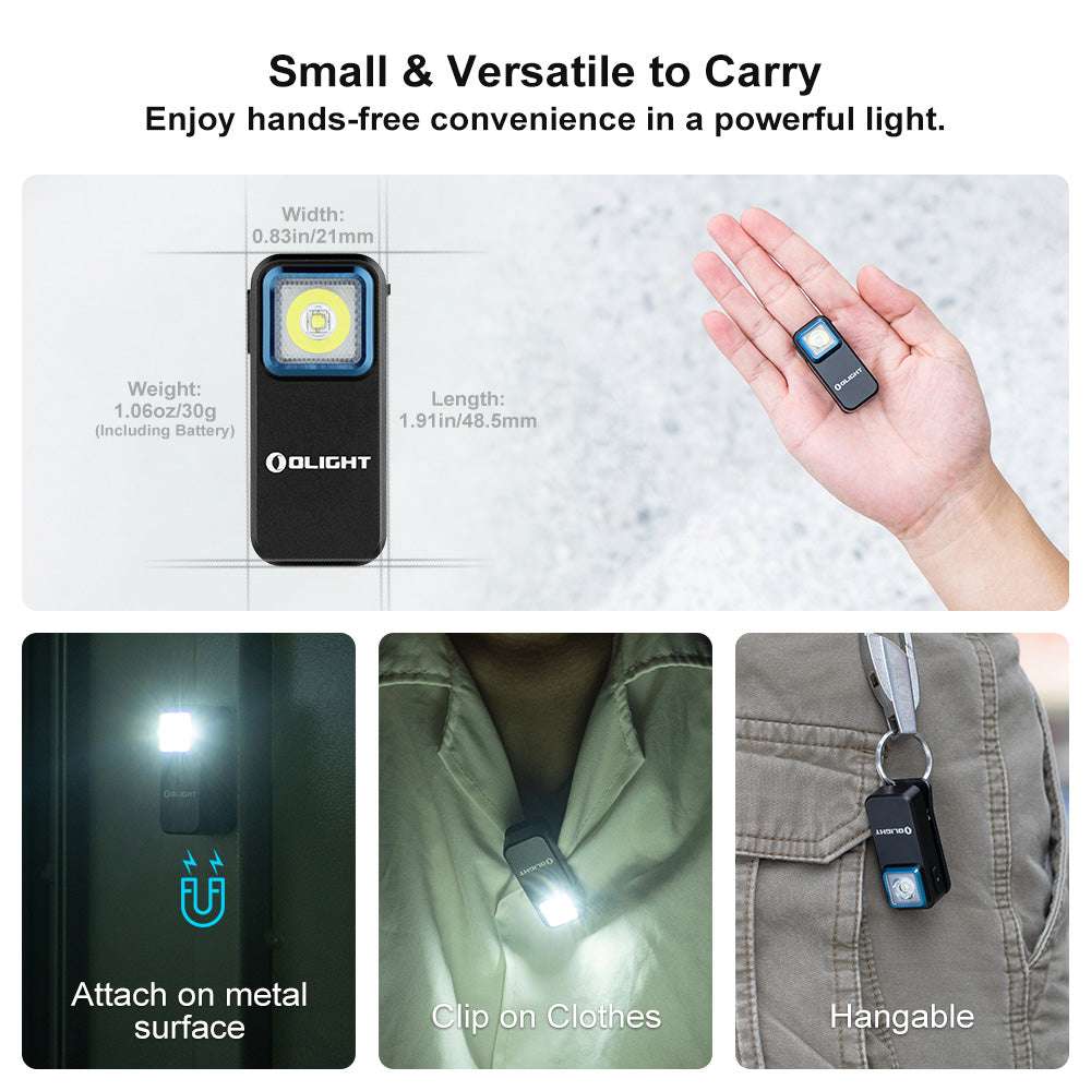 Olight Oclip | wiederaufladbare EDC-Cliplampe | 300 lm - Schwarz