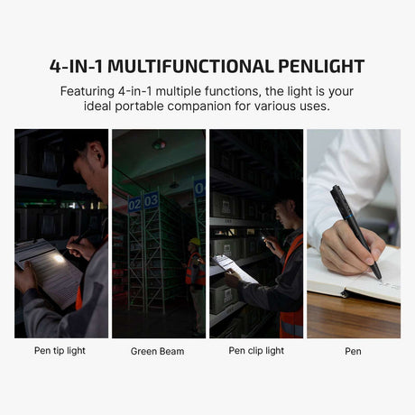 Olight O’Pen 3 | stylo-lampe multifonction | 120 lm + laser vert - Noir