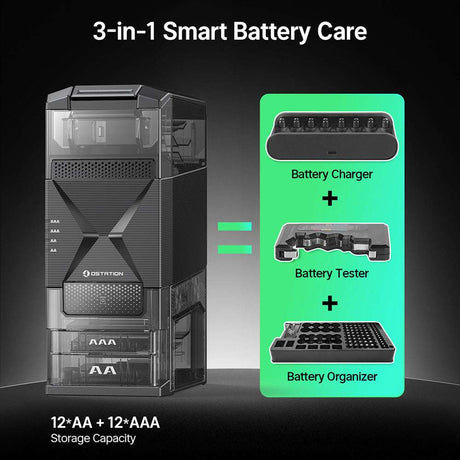 Olight Ostation 2 | chargeur intelligent de piles AA/AAA | 3-en-1