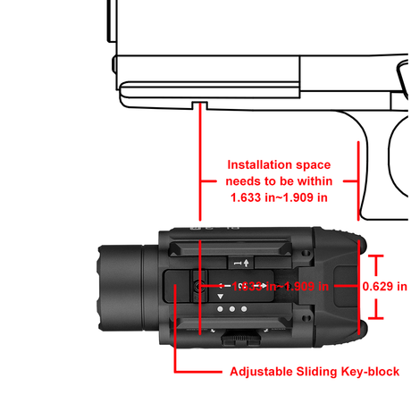 Olight PL-3R Valkyrie | lampe pour pistolet | 1.500 lm