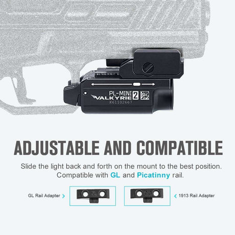 Olight PL-Mini 2 Valkyrie | lampe compacte pour pistolet | 600 lm