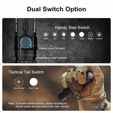 Olight Warrior 3S | taktesch Täscheluucht | 2.300 lm