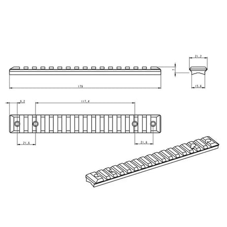Savage 110 Long Action Picatinny-Schiene [steel]