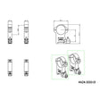 30mm anneaux de lunette | base Picatinny avec levier - Haut
