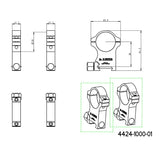 30mm Scope Réng | Picatinny Basis mat Schrauwenmutter 